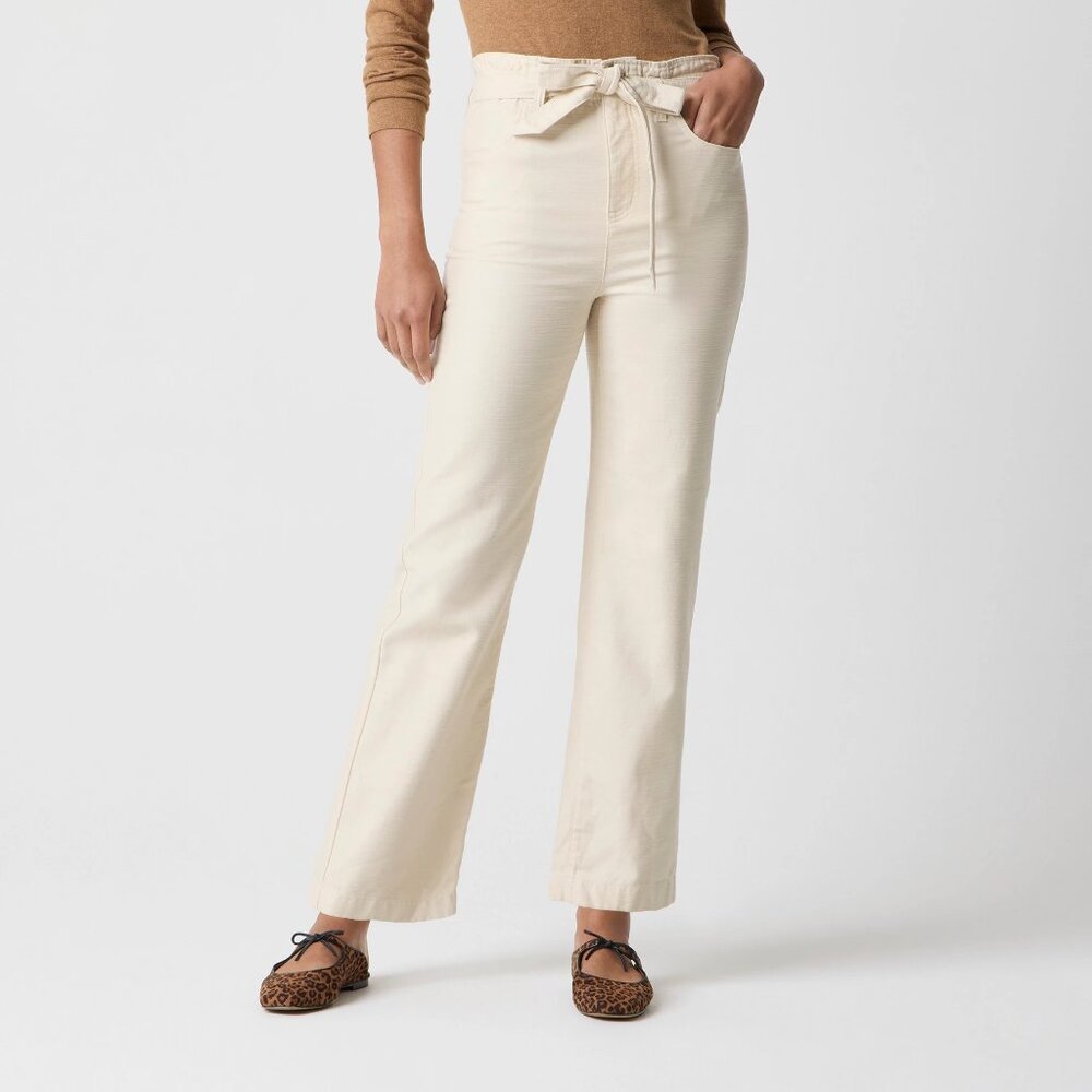 J. Crew twill paper-bag full-length pant